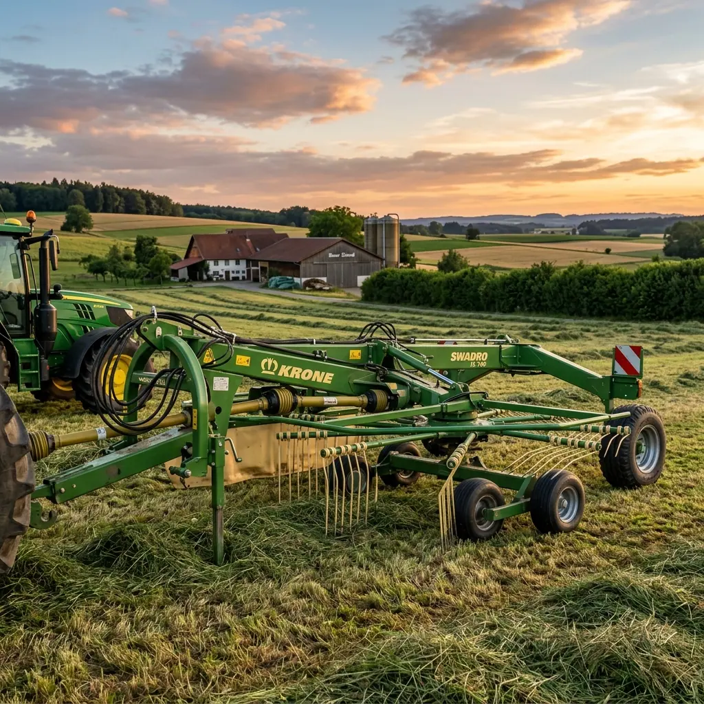 Agricultural implements including a rotavator and seed drill